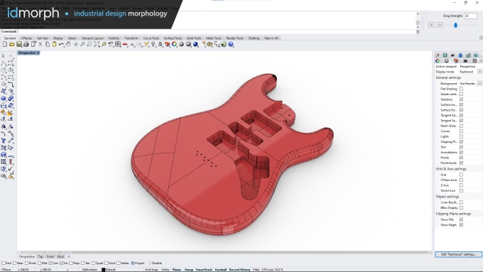 Gig Preview - Model your guitar in rhino 3d ready for cnc machining