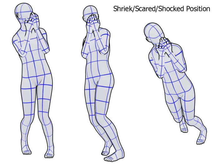 Send you 5 virtual poses to help you draw anime or manga 