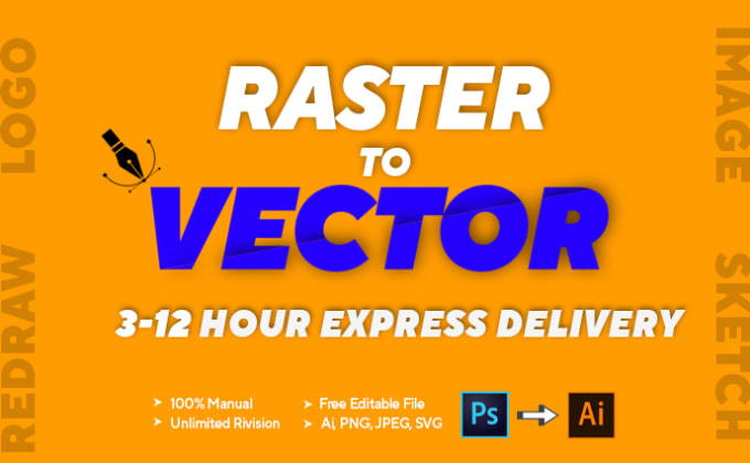 Gig Preview - Vector tracing,redraw,raster to vector,trace raster logo to vector