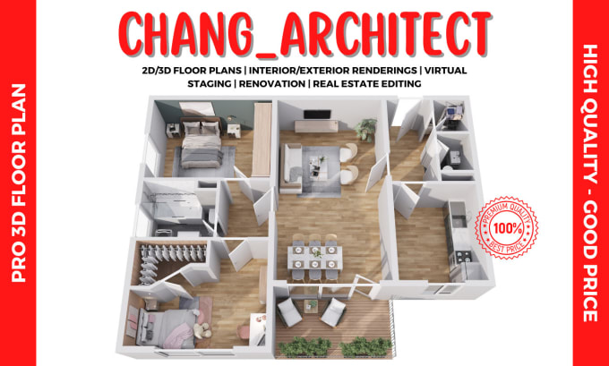 Bestseller - create pro 3d floor plan with the best quality