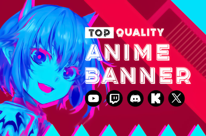 Gig Preview - Design unique anime banner for youtube, twitch, discord, kick