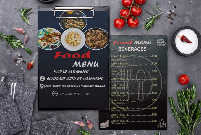 Gig Preview - Create a professional restaurant menu design