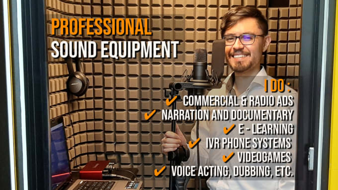 Gig Preview - Record a professional male spanish or english voice over