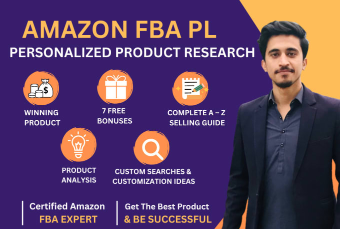 Gig Preview - Do amazon fba product research for your amazon fba private label