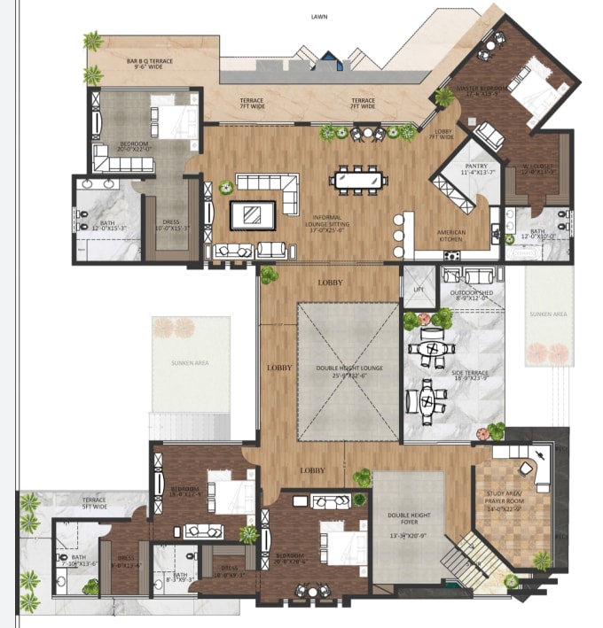 Gig Preview - Do architecture floor plan 2d plan, elevation, section, detailed