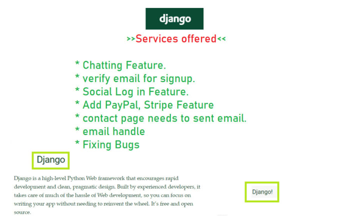 Gig Preview - Add many features in your django website and make beautiful