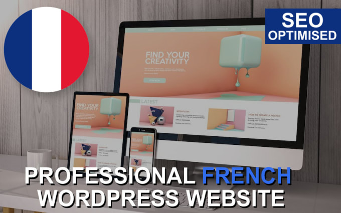 Gig Preview - Do french SEO optimised wordpress website