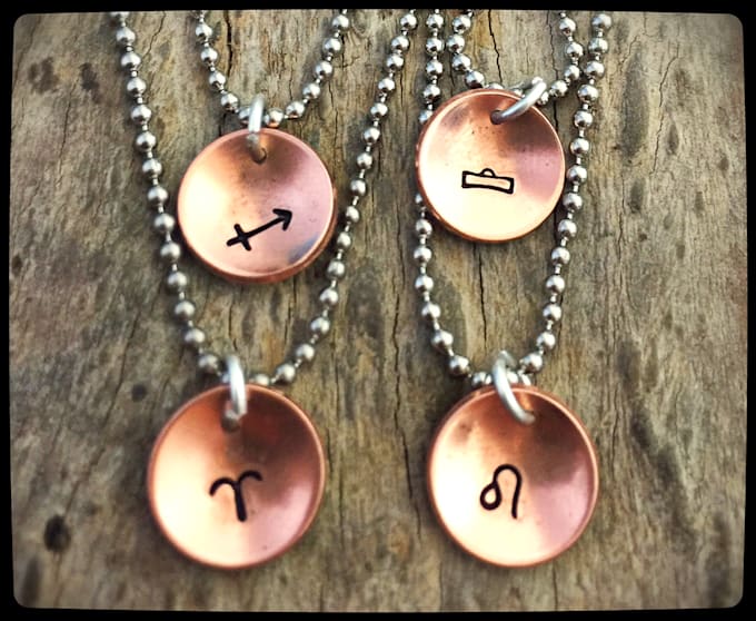 Make a cute copper zodiac necklace by Organic28