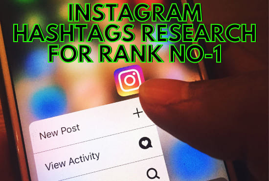 Gig Preview - Research instagram hashtags for top rank