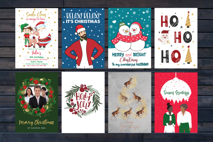 Gig Preview - Do christmas card, greeting card, holiday invitations, or party poster design