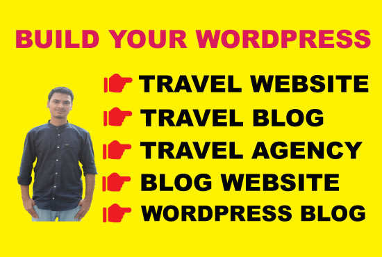 Gig Preview - Build wordpress blog, travel agency, travel blog, travel website