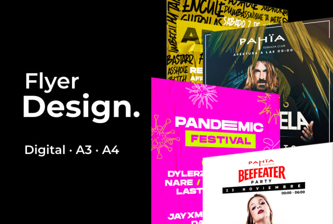 Gig Preview - Design the perfect party flyer, club flyer and event flyer