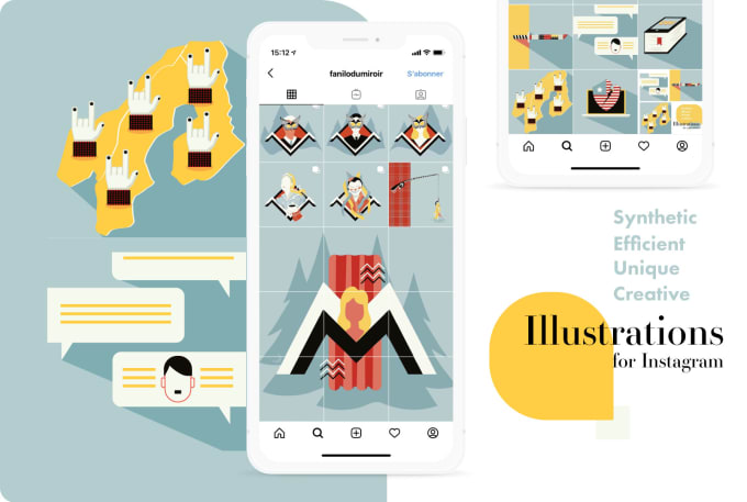 Gig Preview - Create illustrated puzzles for instagram