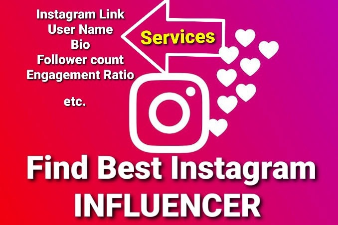 Gig Preview - Find best instagram influencer