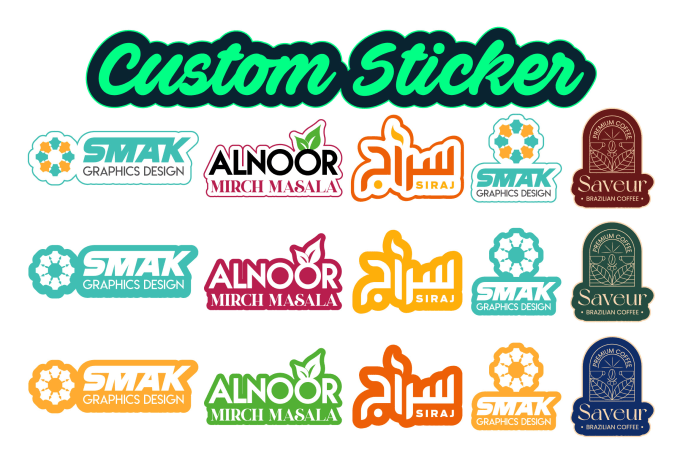 Gig Preview - Do custom stickers, patch, stamps, sticker pack logo design