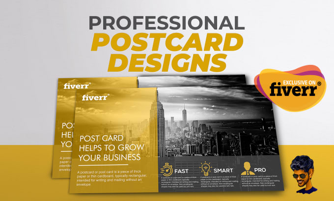 Gig Preview - Create professional modern postcard designs