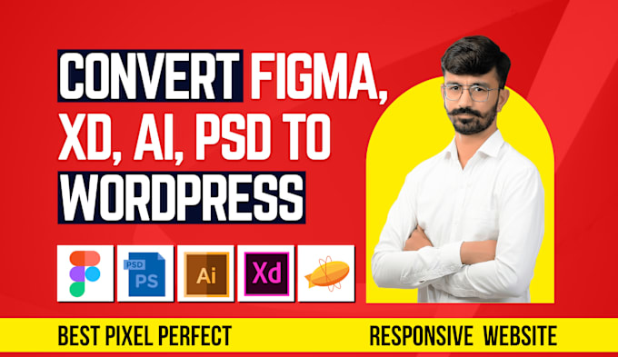 Bestseller - convert psd xd figma to wordpress website design