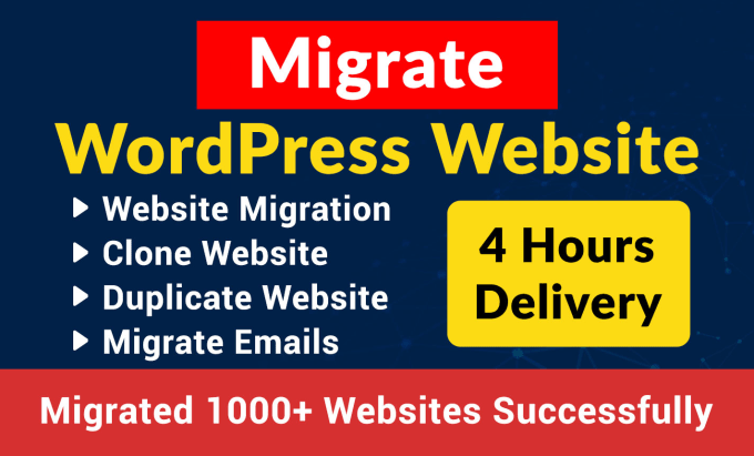 Gig Preview - Wordpress migration, clone website, duplicate website