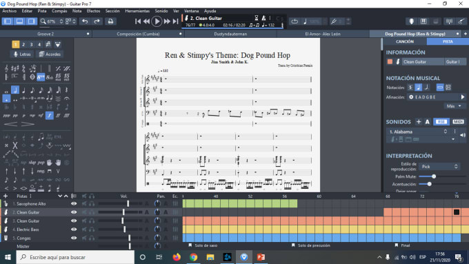 Gig Preview - Create sheet music, tab, sibelius or PDF out of any audio