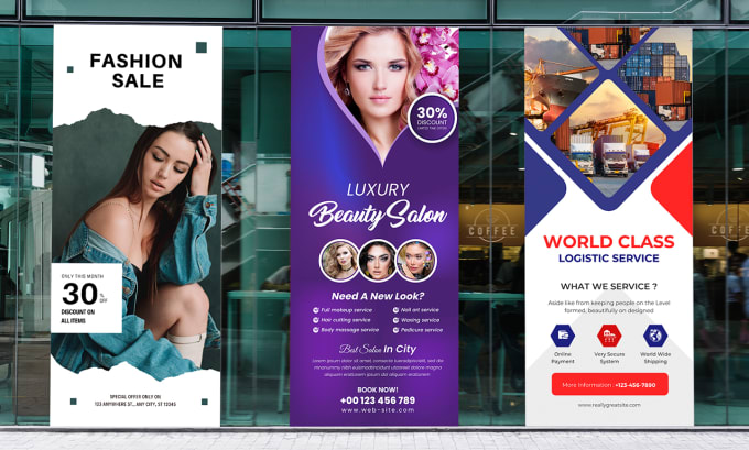 Gig Preview - Design roll up banner, retractable banner