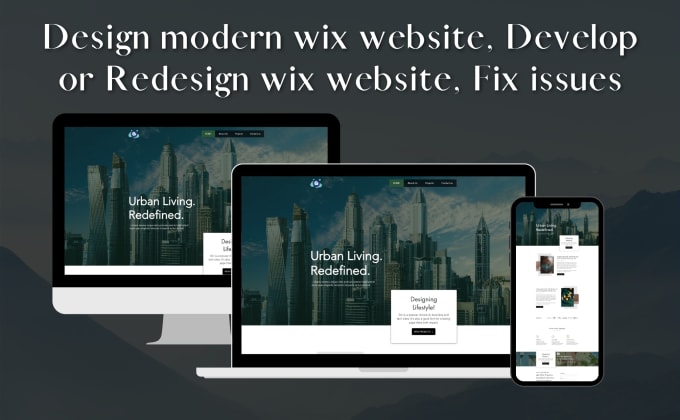 Gig Preview - Design modern business wix website, develop or redesign wix website, fix issues