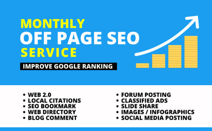 Gig Preview - Do monthly off page SEO service for google top ranking