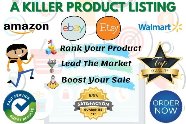 Bestseller - do amazon product listing walmart etsy ebay SEO product description