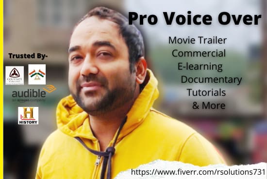 Gig Preview - Record voice over in english punjabi hindi urdu