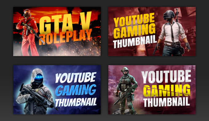 Gig Preview - Create eye catchy gaming thumbnails