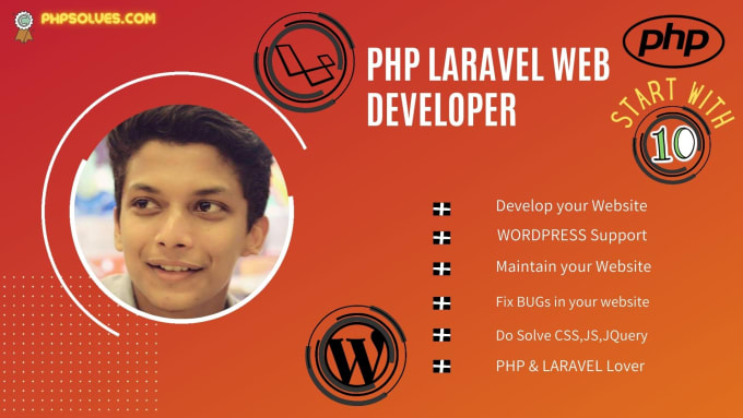 Gig Preview - Develop dynamic website and solve bugs using PHP and laravel