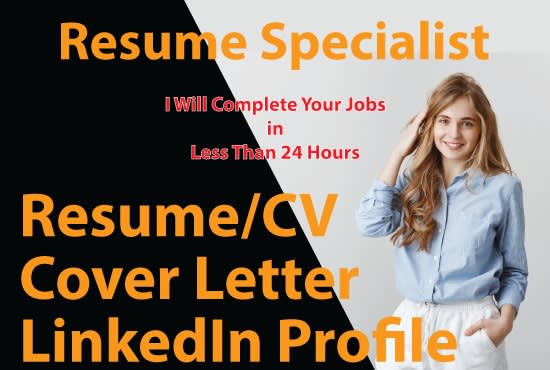 Gig Preview - Write and update your resume, cover letter, linkedin profile