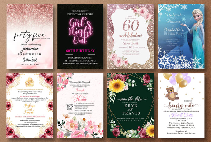 Gig Preview - Design a custom greeting card or invitation card design