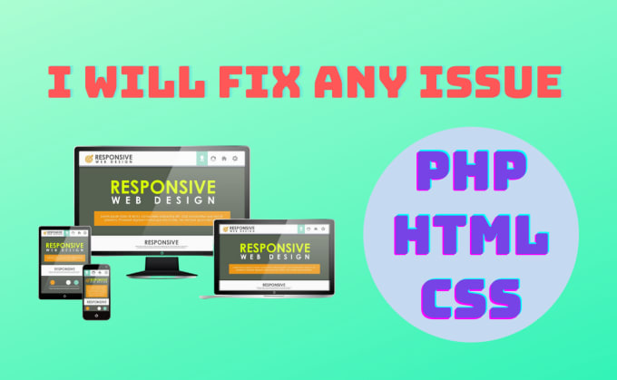 Gig Preview - Fix any HTML, CSS PHP, and mysql errors