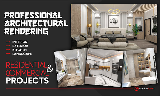 Gig Preview - Do 3d rendering, interior and exterior design, and floor plans