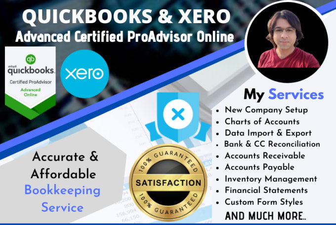 Gig Preview - Do accounting and bookkeeping in quickbooks online and xero