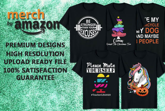 Gig Preview - Make merch by amazon t shirt design