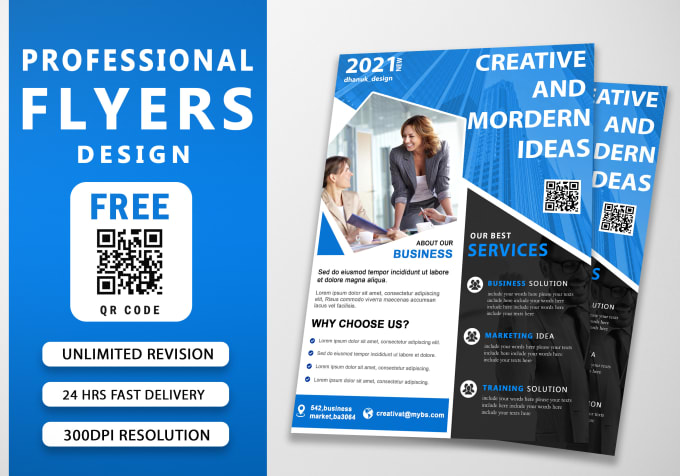 Bestseller - design a professional flyer with a free qr code in 24hrs