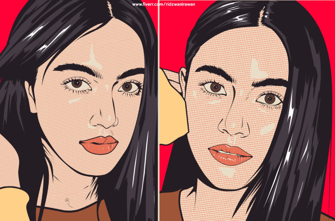 Gig Preview - Turn your portrait into 80s pop art comic roy lichtenstein style