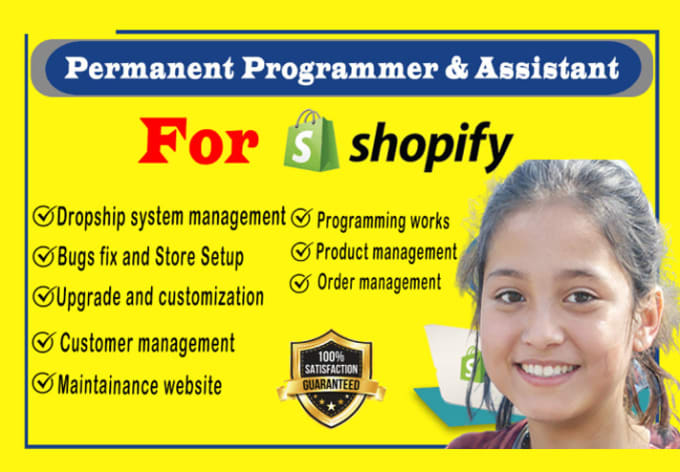 Bestseller - be permanent programmer or assistant for your shopify store