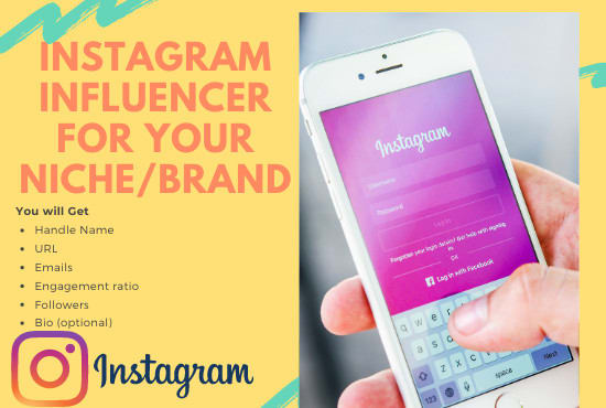 Gig Preview - Find the best instagram influencer for your niche