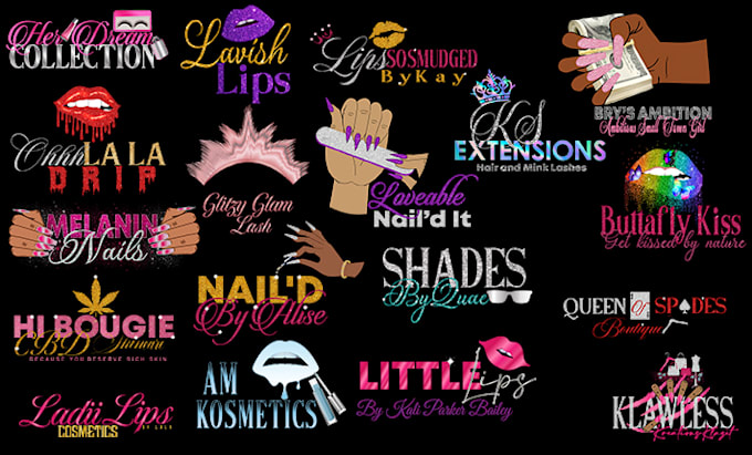 Gig Preview - Make fashion nails, lip gloss, cosmetics, skin care, eyelashes logo