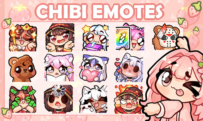 Gig Preview - Draw chibi emotes in my style for twitch and discord