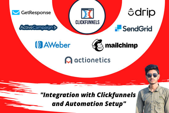 Gig Preview - Integrate clickfunnels with getresponse or any mailing site for email automation