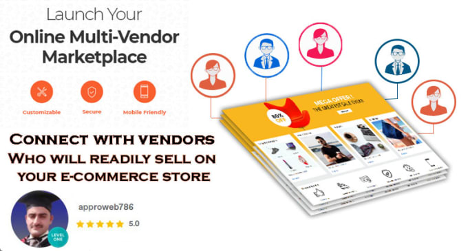 Gig Preview - Develop multi vendor ecommerce marketplace website