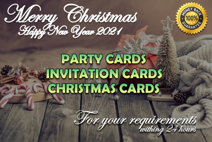 Gig Preview - Design amazing christmas cards within 24 hours