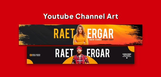 Gig Preview - Create a unique youtube channel art or banner, cover design