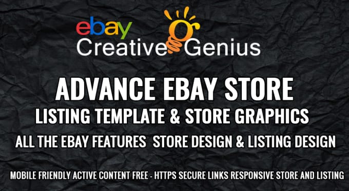 Gig Preview - Custom ebay store and listing template design, ebay banners