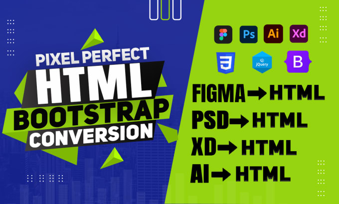 Gig Preview - Convert figma to html, xd to html, sketch to html, psd to html bootstrap