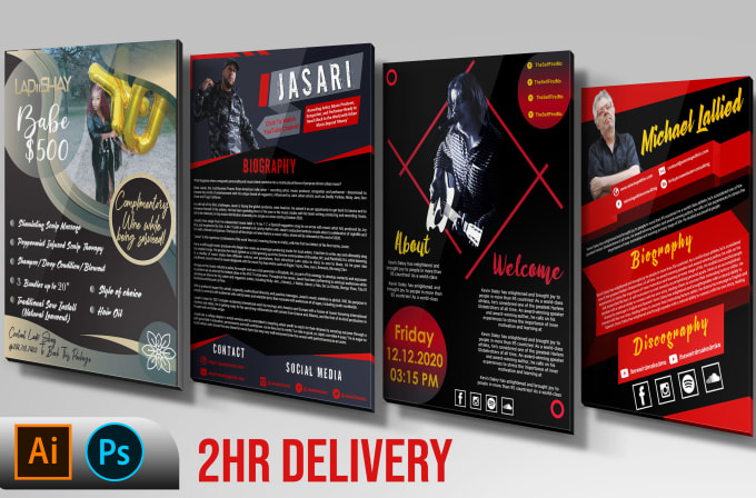 Gig Preview - Design press kit, influencer flyer, epk, speaker one sheet, media kit