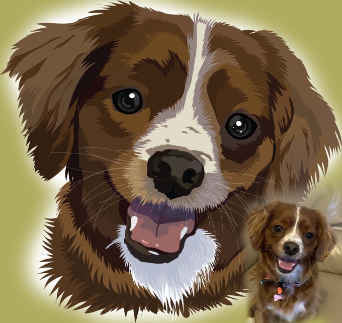 Gig Preview - Do cute vector your pet animal dog cat on 1 day